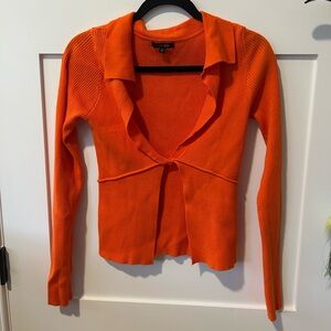 Papermoon Vibrant Orange Knit Cardigan